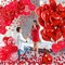 Red Party Decorations - Heart Balloons, Love Balloon & Rose Petals